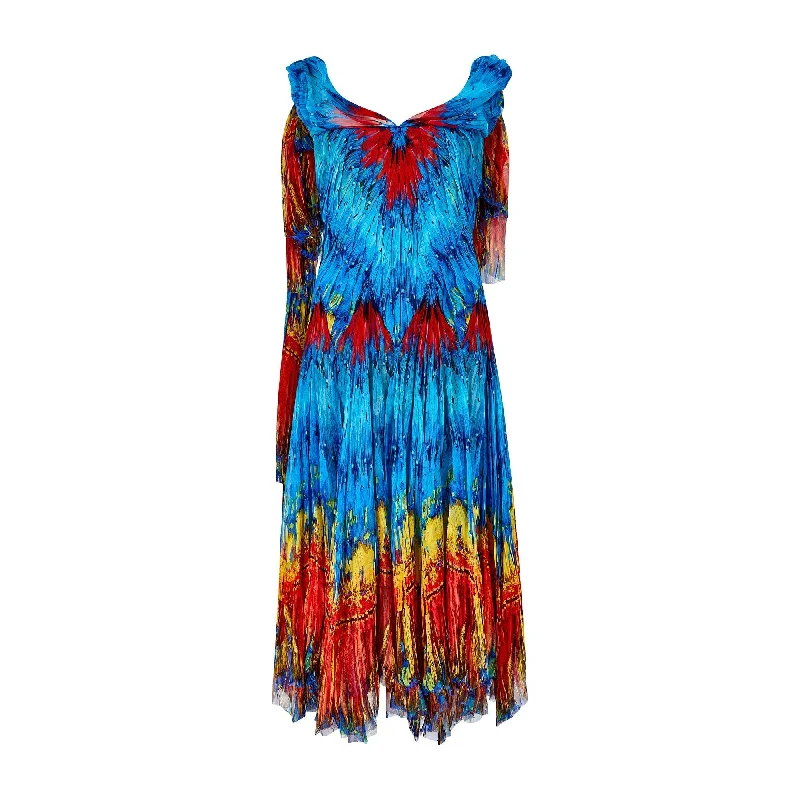 Lowest Price 2003 Runway Alexander McQueen Irere Feather Print Dress