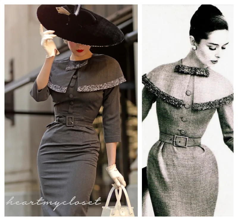 Value Deals Derby - 1950s pencil dress with matching cape