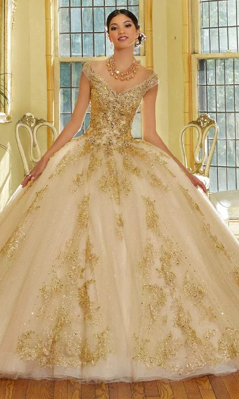 Price Fest Mori Lee 34064 - Off Shoulder Neck Quinceanera Ballgown