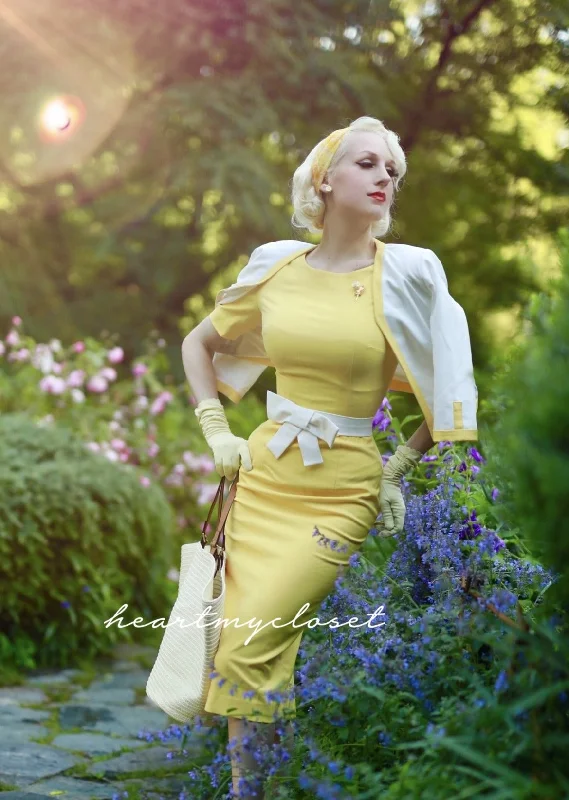 Can't Be Beat Helena dress & jacket- pencil dress with matching crop jacket