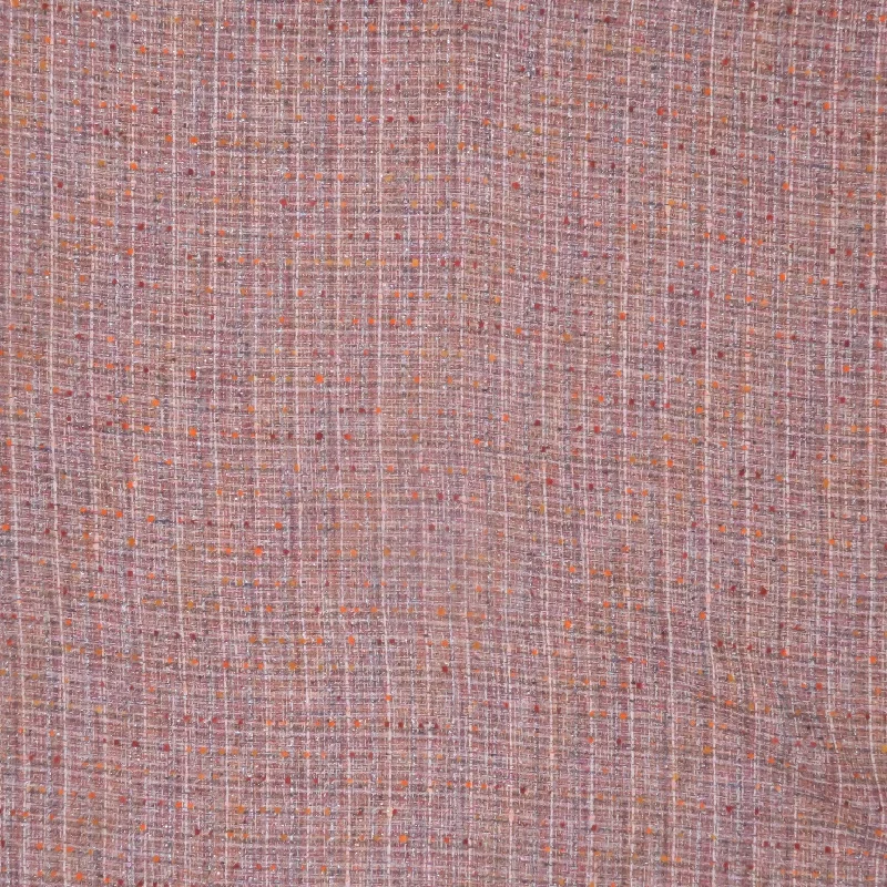 New Arrival Mustard and Rust with Metallic Accents Abstract Texture Threaded Tweed Boucle Fabric