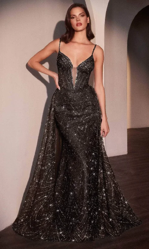 Online Only Cinderella Divine C167 - Embellished Overskirt Evening Gown