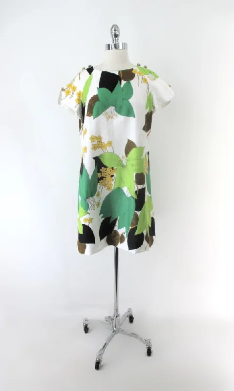 Best Bargains Vintage 60s Cold Shoulder Hawaiian Tent Dress M