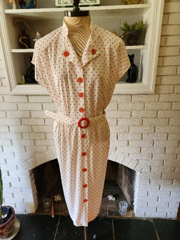 Crazy Savings Vintage Sleeveless Polka Dot Dress