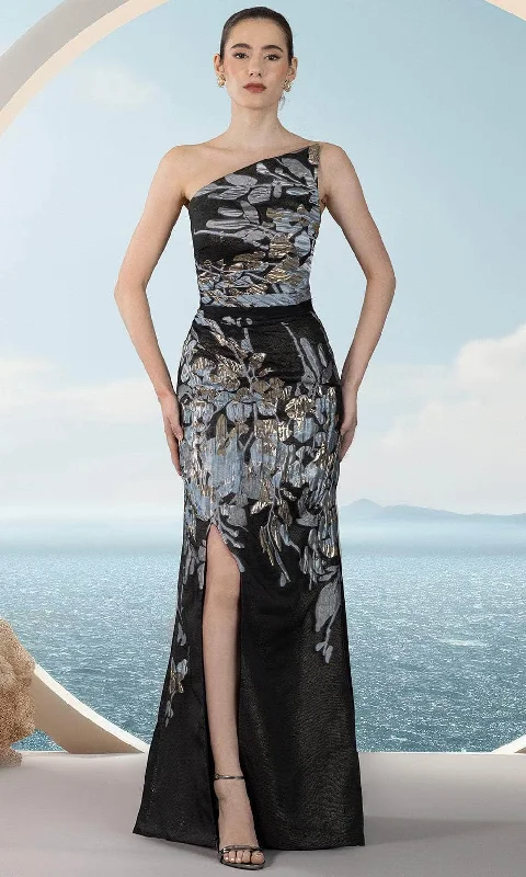 Holiday Sale Janique 251017 - Asymmetrical Bodice Evening Dress