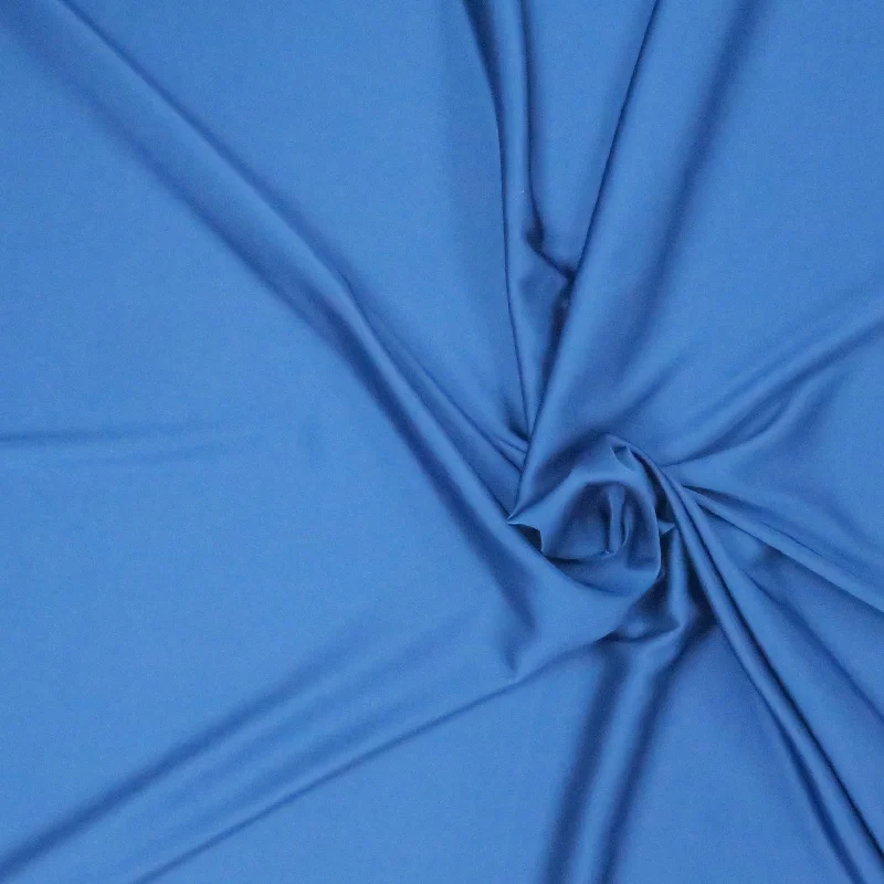 Unbeatable Prices Cobalt Blue Solid Plain Polyester Charmeuse Fabric