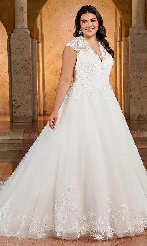 Big Discounts Rachel Allan RB3193 - Illusion Back Embroidered Bridal Gown