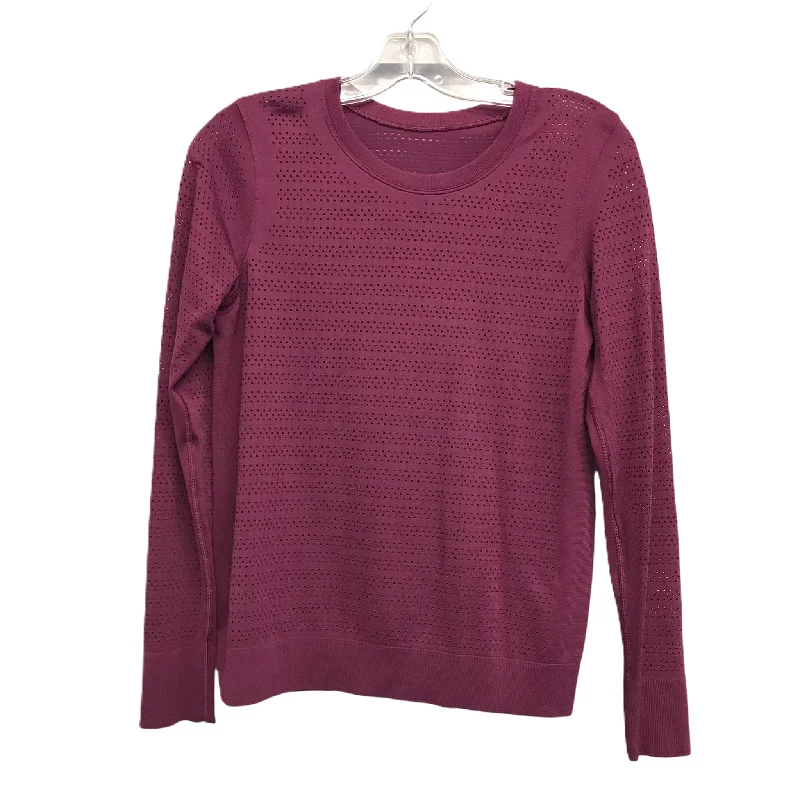 Athletic Top Long Sleeve Crewneck By Lululemon In Purple, Size: M