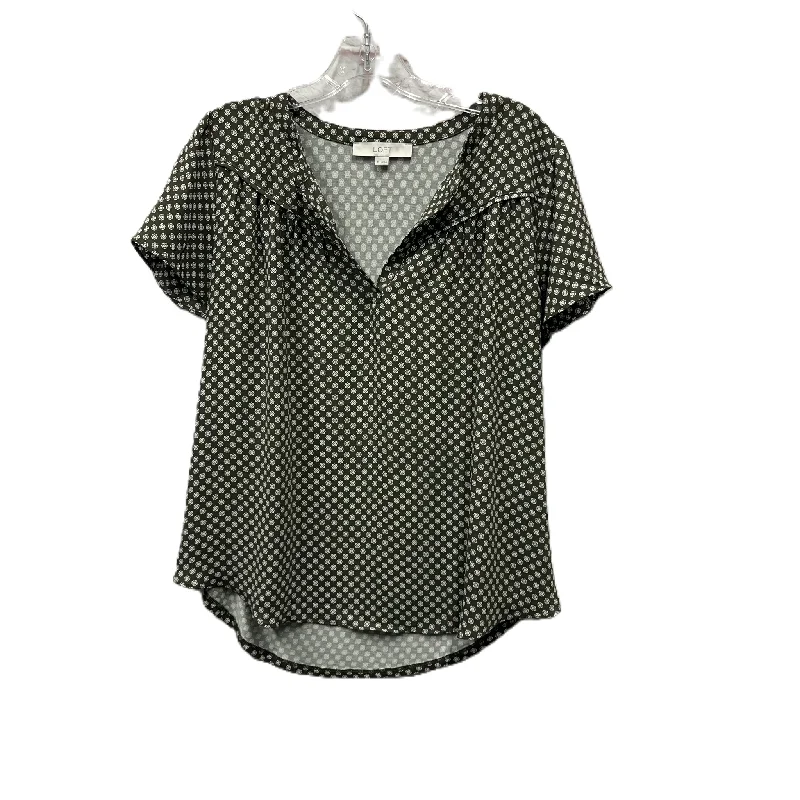 Top Short Sleeve By Loft In Green, Size: M