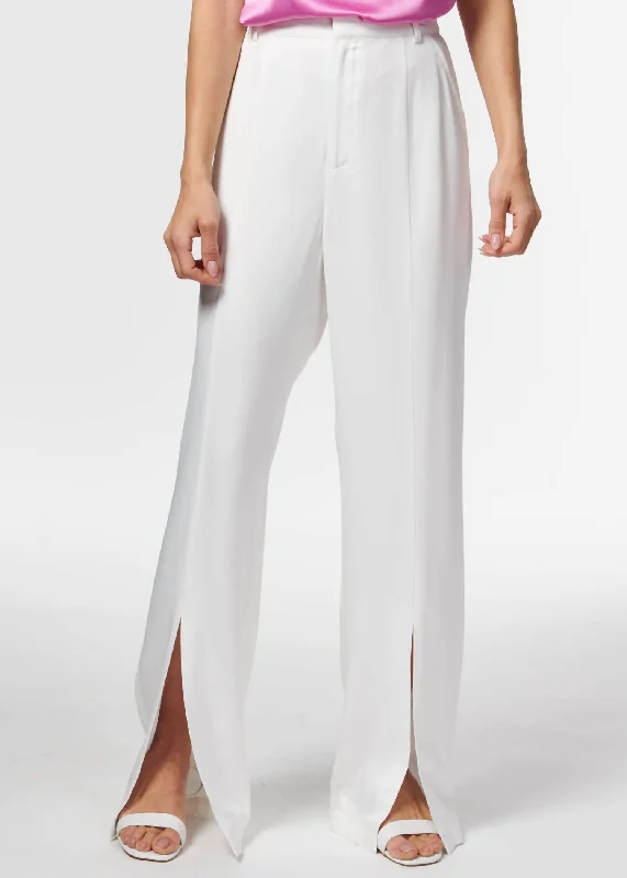 Year-End Clearance Amelie Twill Pant In White