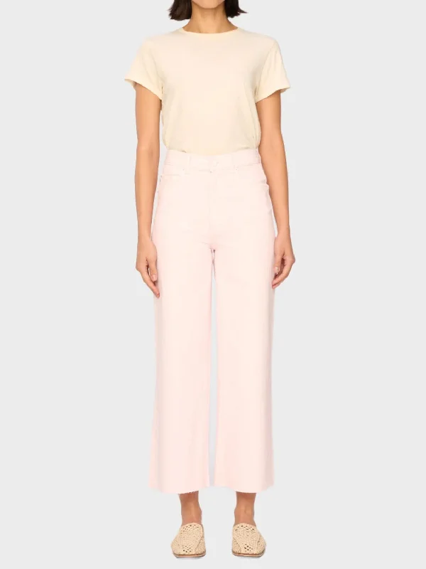 Get It Before It’s Gone Hepburn Wide Leg High Rise Jeans In Light Pink