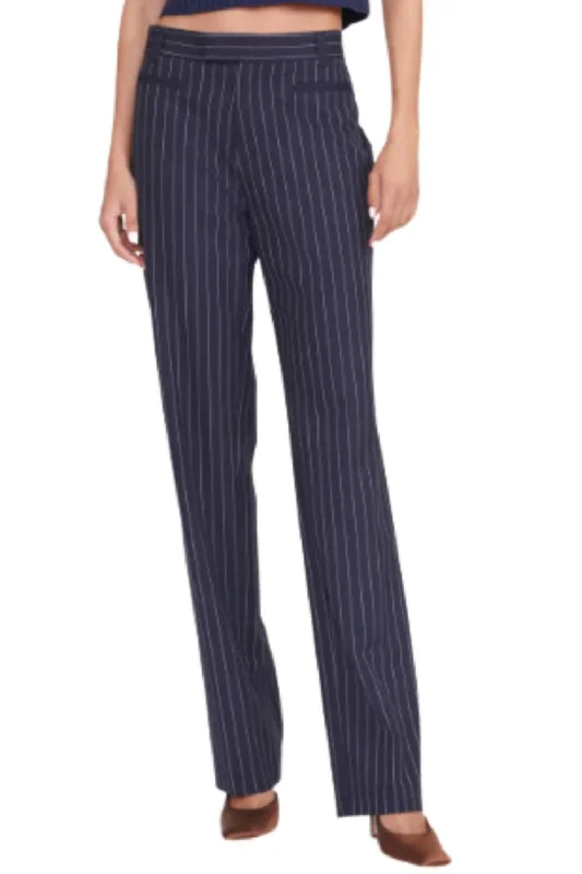 Koa Pant In Navy Pinstripe