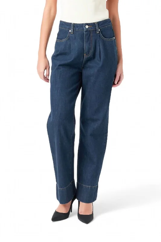 Exclusive Access Marnie Wide Leg Jeans In Navy