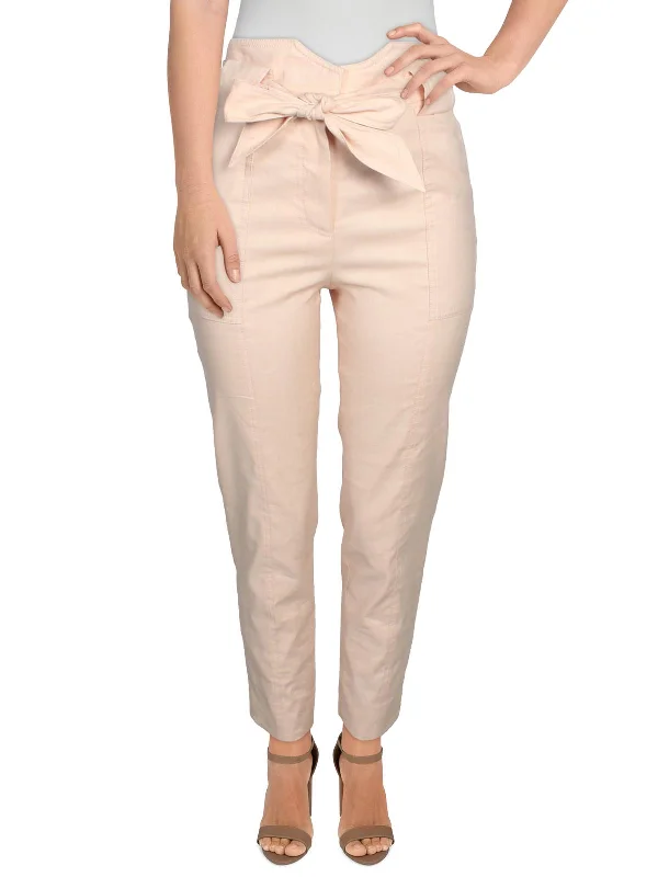 Overstock Remington Womens Linen Belted Pants