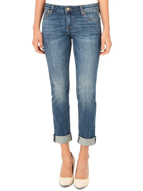 Final Markdown Womens High Rise Faded Boyfriend Jeans