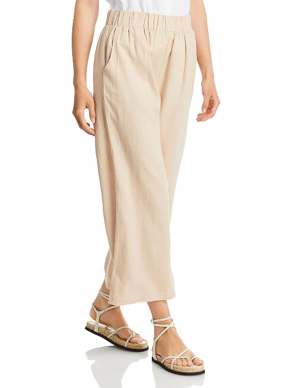 New Markdowns Womens High Rise Knit Wide Leg Pants