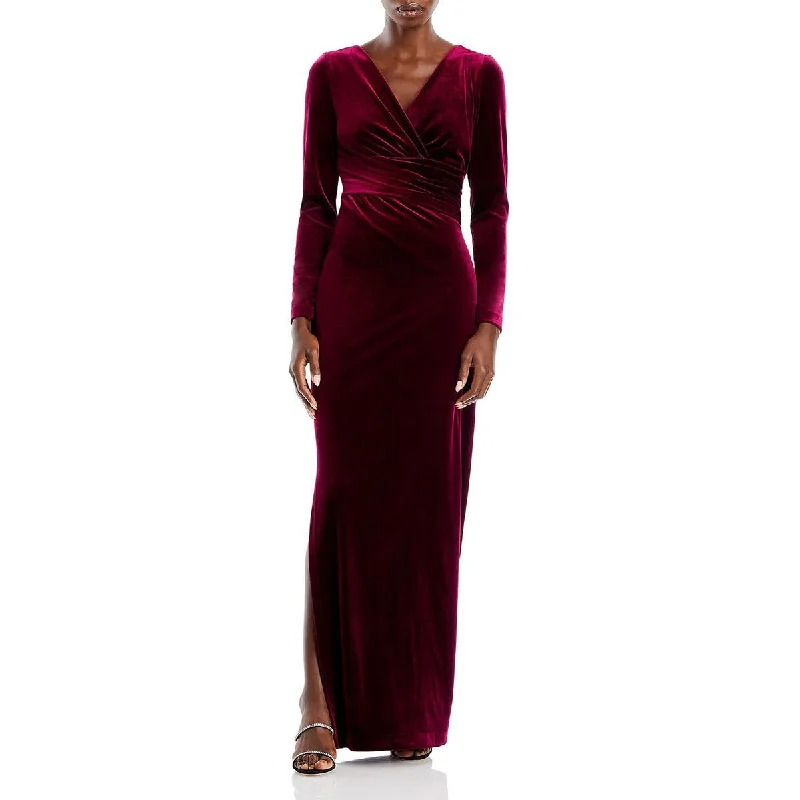 Eliza J Womens Velvet Long Evening Dress