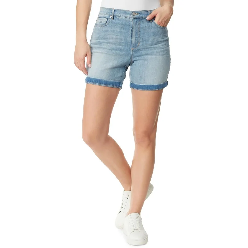 Gloria Vanderbilt Womens High Rise Mini Denim Shorts