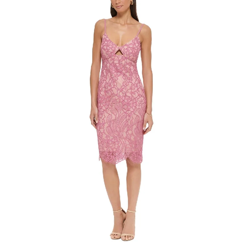 Guess Womens Lace Mini Sheath Dress