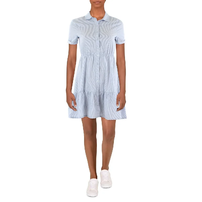 One-DAY Sale Ultra Flirt Womens Juniors Summer Mini Shirtdress