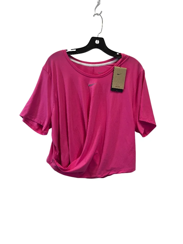 Athletic Top Short Sleeve By Nike Apparel In Pink, Size: 1x