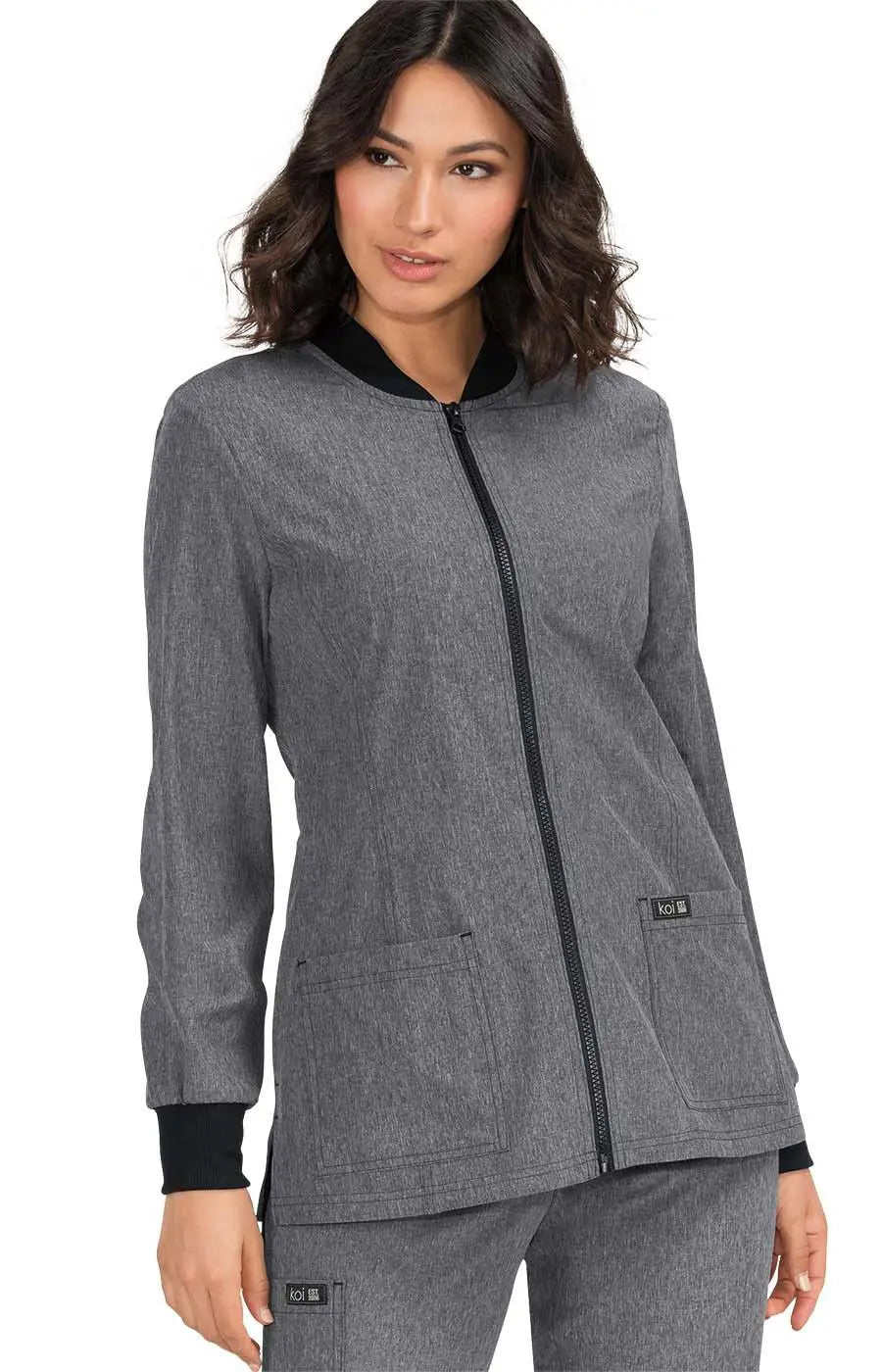 Koi Women's Andrea Jacket - Heather Grey