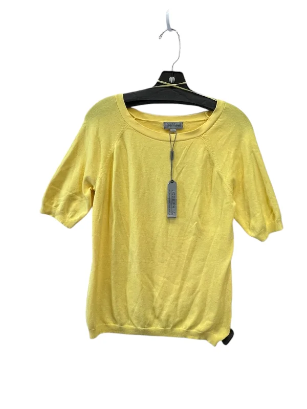 Top Short Sleeve By Joseph A. In Yellow, Size: L