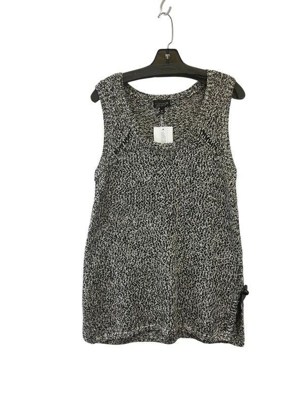 Vest Sweater By Top Shop In Cream & Grey, Size: M