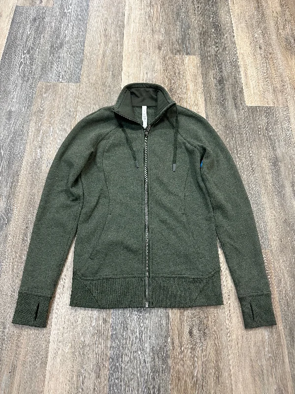 Instant Discount Athletic Jacket By Lululemon In Green, Size: 4