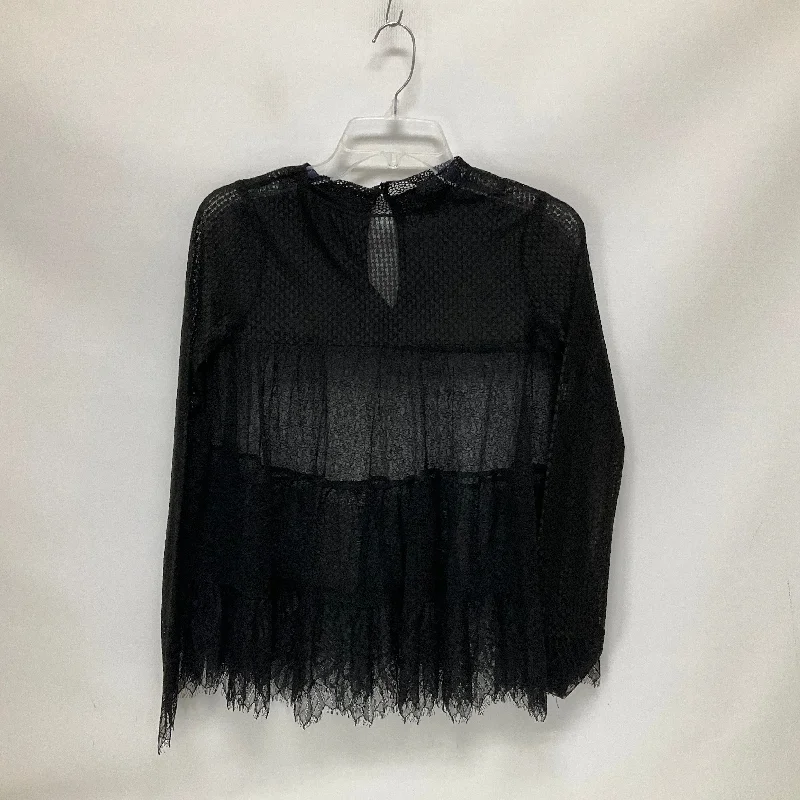 Online Only Black Top Long Sleeve All Saints, Size 4
