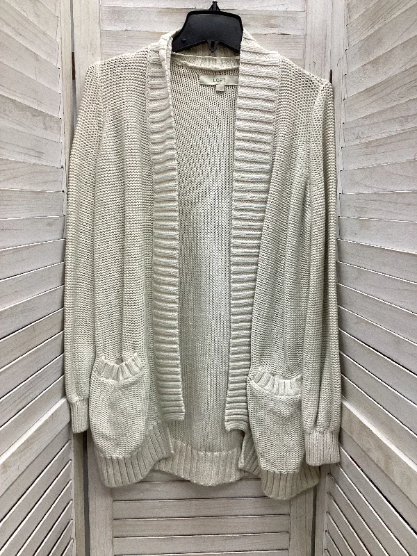 Don't Miss Cardigan By Loft In Ivory, Size: M