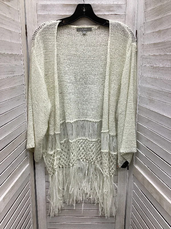Warehouse Sale Cardigan By Ny Collection In Off White, Size: Xl