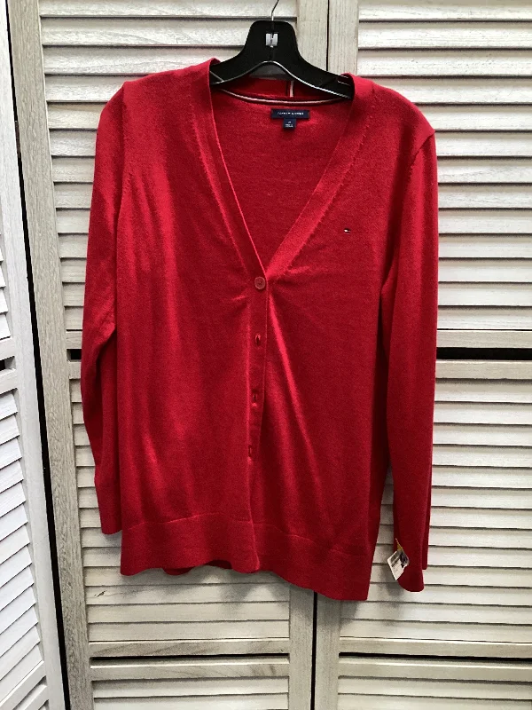 Cardigan By Tommy Hilfiger In Red, Size: M