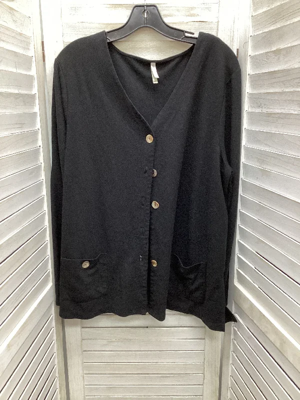 Overstock Cardigan By White Stag In Black, Size: Xl