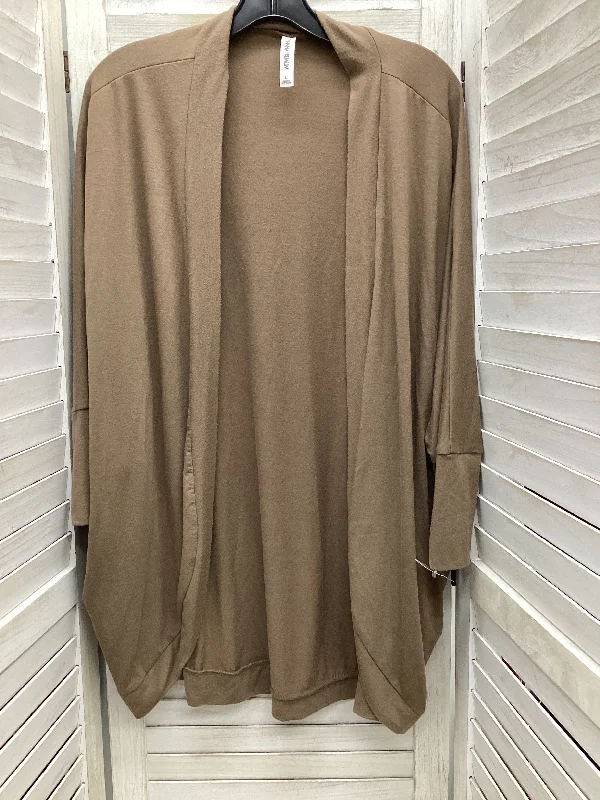 Clearance Sale Cardigan By Zenana Outfitters In Brown, Size: L