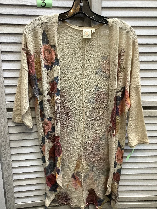 Floral Print Cardigan Clothes Mentor, Size L