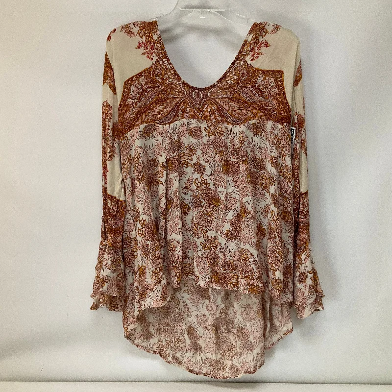 Super Sale Multi-colored Top Long Sleeve Free People, Size L