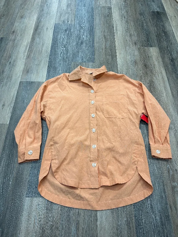 Orange Blouse Long Sleeve Staccato, Size M