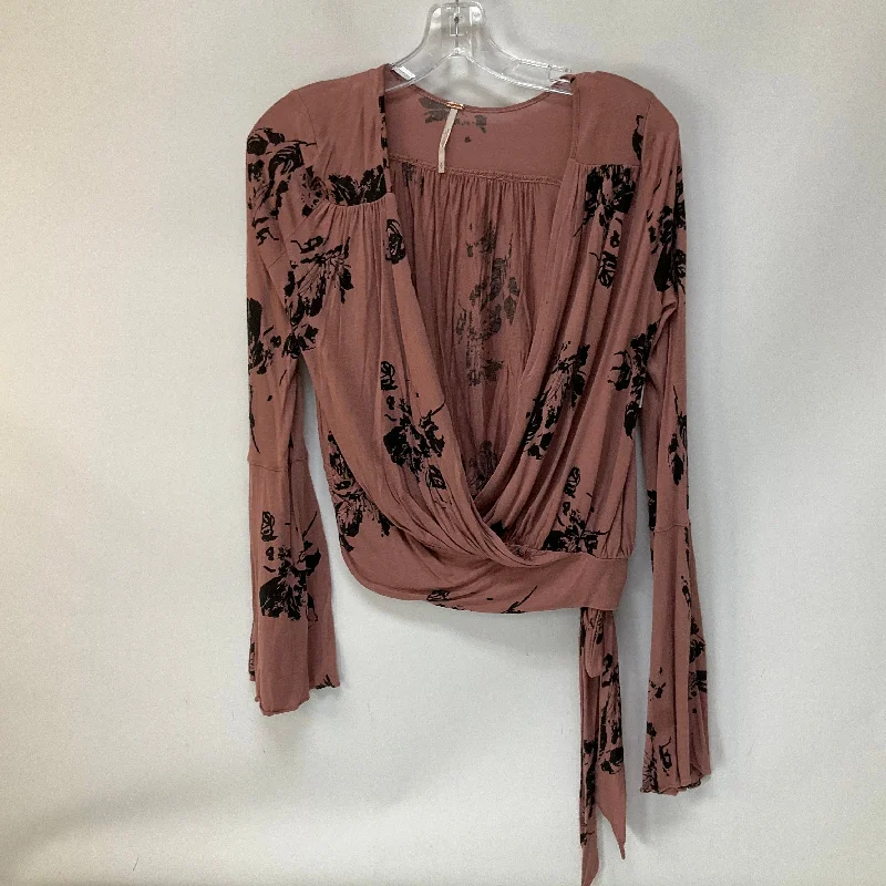 Unmissable Offer Pink Top Long Sleeve Free People, Size S