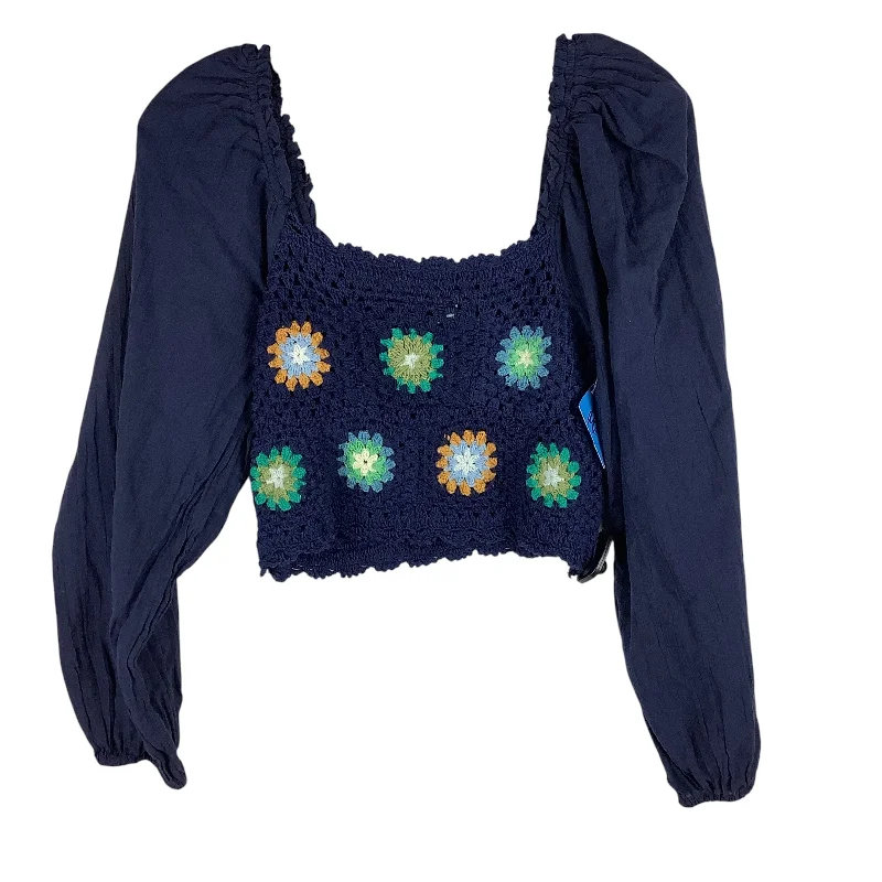 Value Deals Top Long Sleeve By Aerie In Blue, Size: L