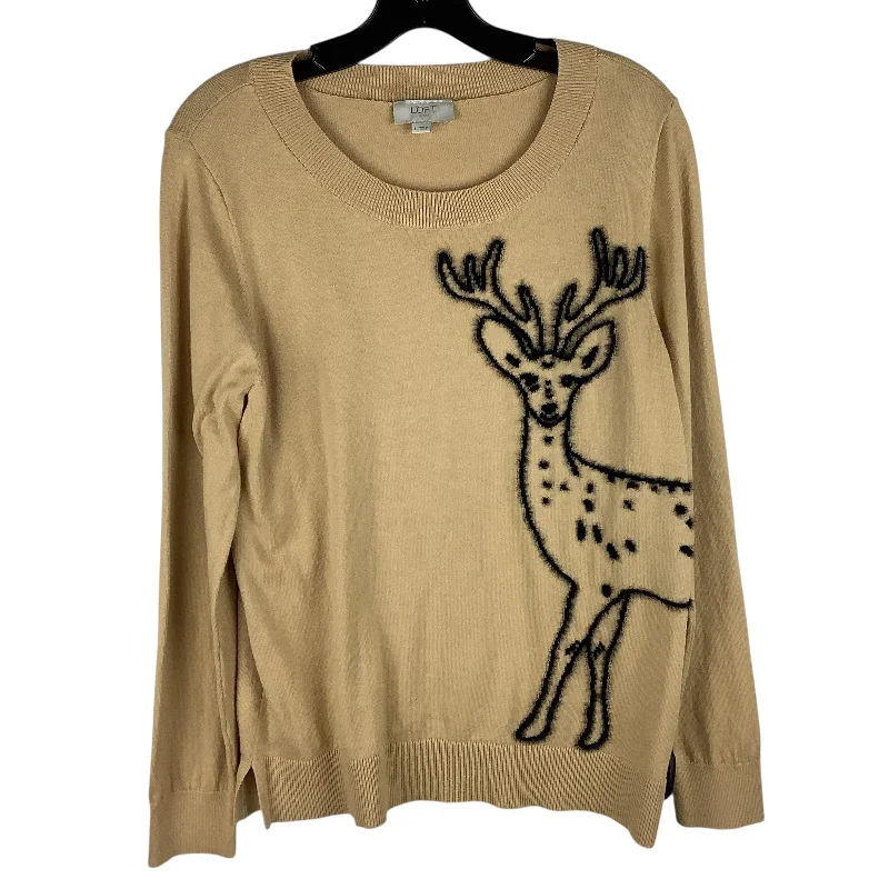 Special Discount Top Long Sleeve By Loft In Brown, Size: L