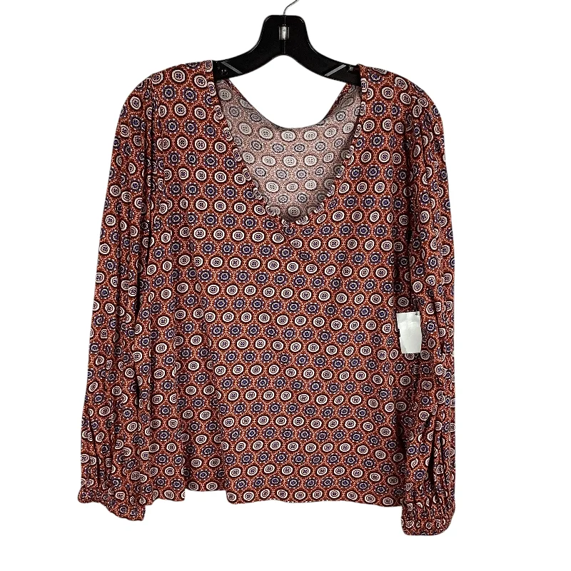 Value Deals Top Long Sleeve By Loft In Rust, Size: Xl