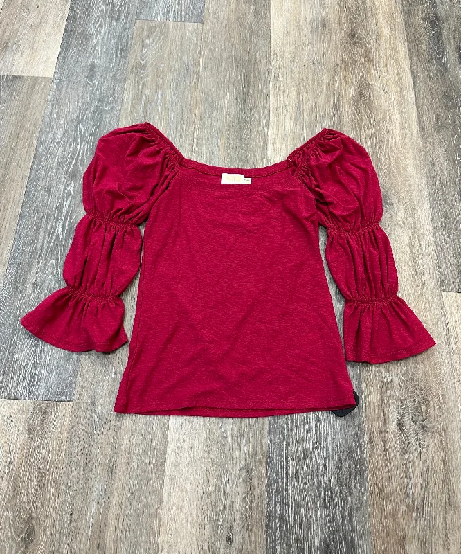New Arrival Top Long Sleeve By Nation Ltd In Red, Size: Xs