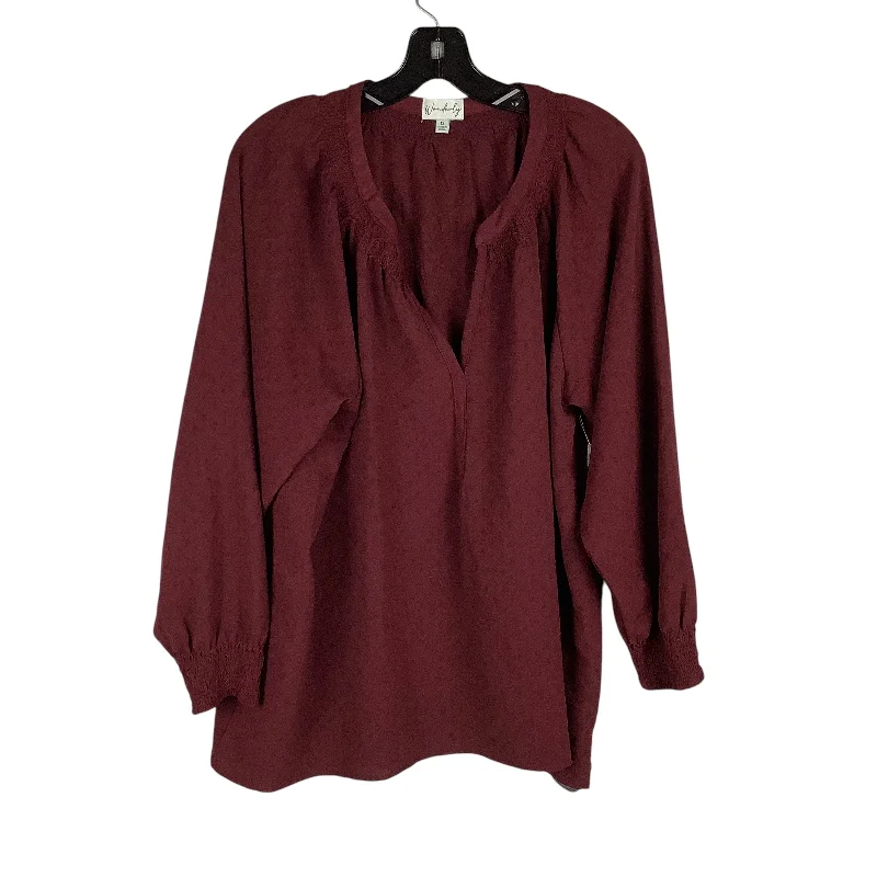 Buy More, Save More Top Long Sleeve By Wonderly In Purple, Size: 1x