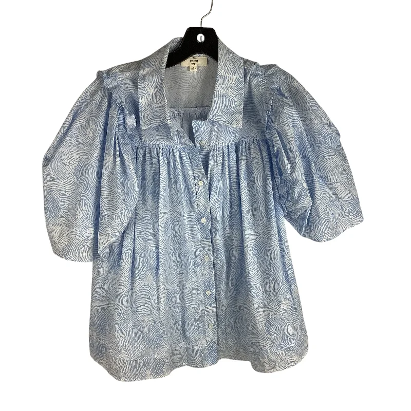 Top Short Sleeve By Entro In Blue, Size: M